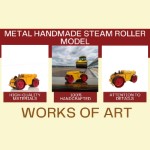 AR011 Metal Handmade Steam Roller Model 